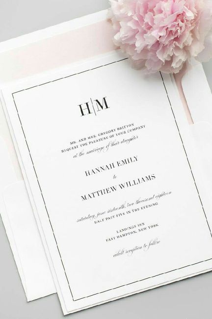 Ideas para invitaciones de boda (modernas y minimalistas) - 1