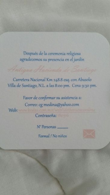 Invitaciónes con la leyenda "👗formal" - 1