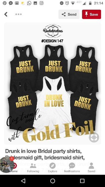 Playeras para damas y novia 5