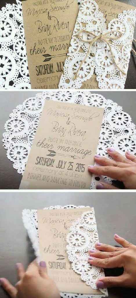 Invitaciones estilo Kraft - 1