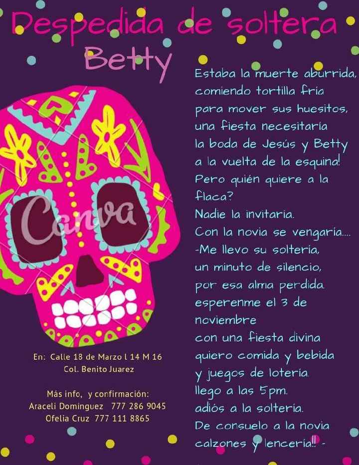 Invitación despedida - 1