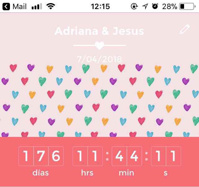 ¿Cuántos días faltan para tu día B? - 1