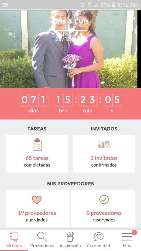 ¿Cuántos días faltan para tu día B? - 1