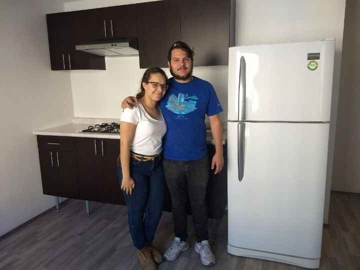 nuestro refri ya en el depa