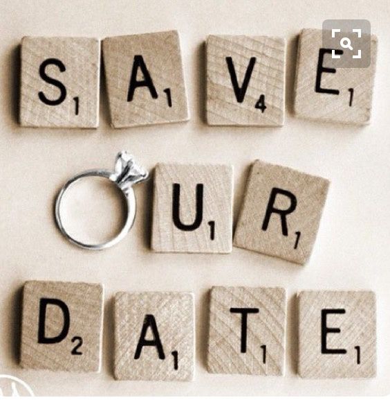Save the date con "scrabble" - 2