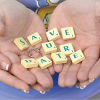 Scrabble "save the date" - 2