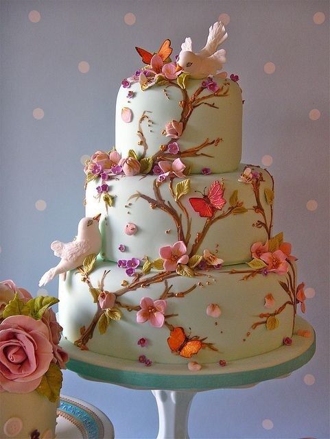 Mint cake birds