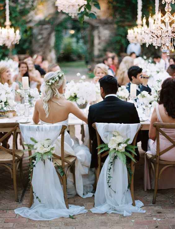 Decoración Silla de Novios
