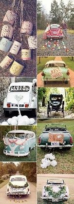 Carro de bodas: decoración con latas y origen de la tradición 3