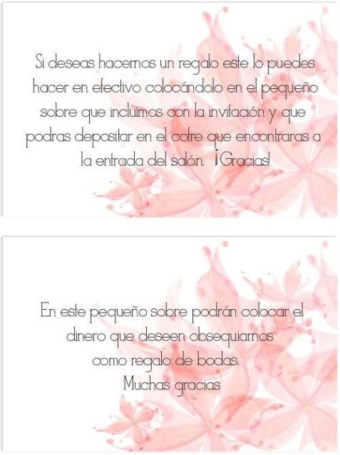 Frases para pedir dinero como regalo 3