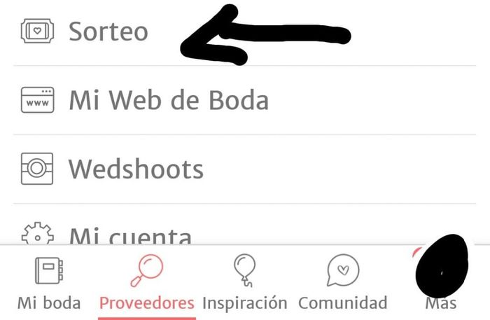 picale a los tres puntitos donde dice "más" despues le picas a "sorteo"