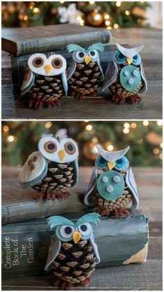 Acompañando al centro de mesa irán esos búhos que yo haré  