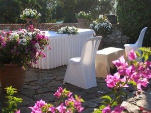 mesa para el casamiento