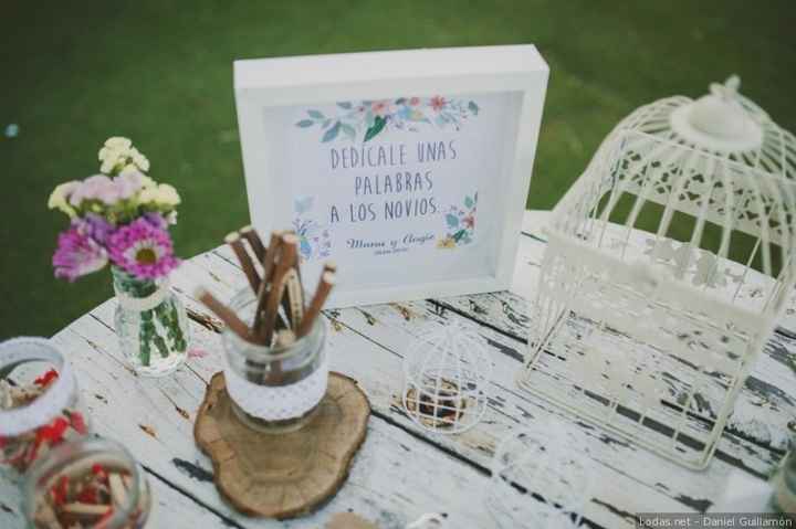 No sabes cómo decorar el espacio donde tus invitados te escribiran palabras lindas, aquí te dejo alg