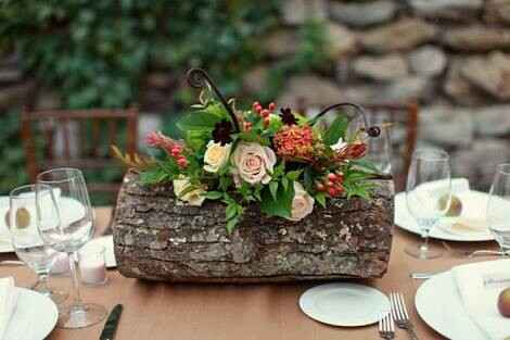 Boda estilo campestre mesas de madera y silla crossback - 1
