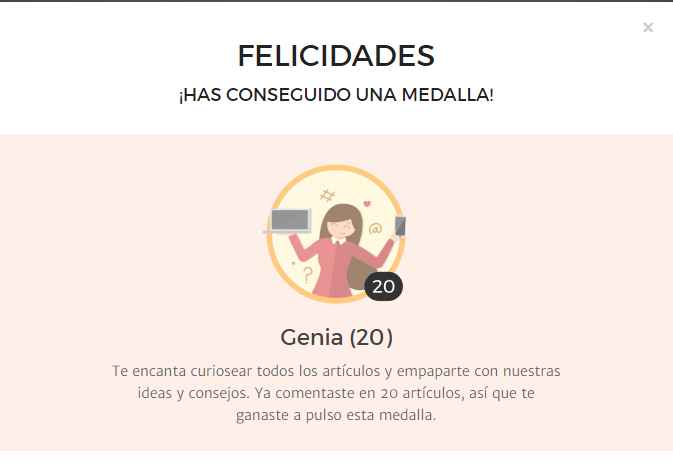HoooOOOoooLI!!! Querida comu, ya que andamos en esto de las medallas, miren lo que me acaban de dar!