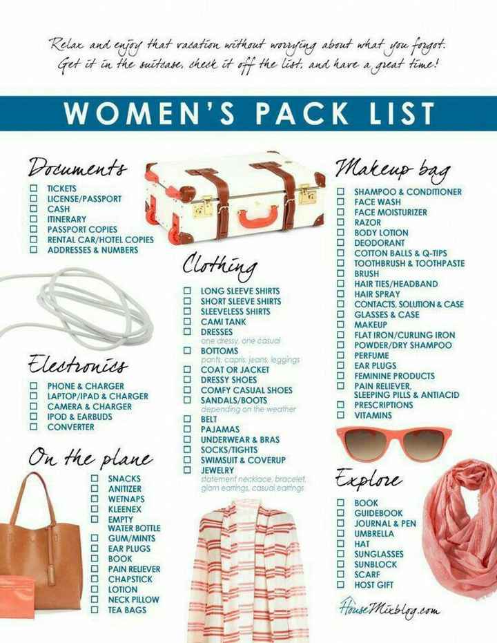 Luna de miel—check list P/ equipaje - 1