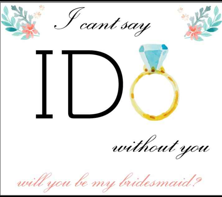 Tarjeta para pedir ser damas de honor - 1