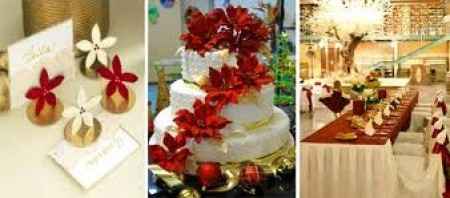 pastel de bodas muy navideño