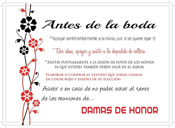 Invitacion dama de honor