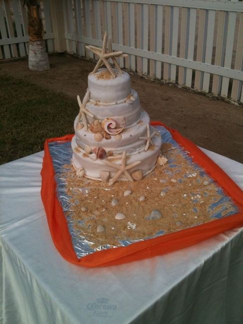 pastel para boda en playa