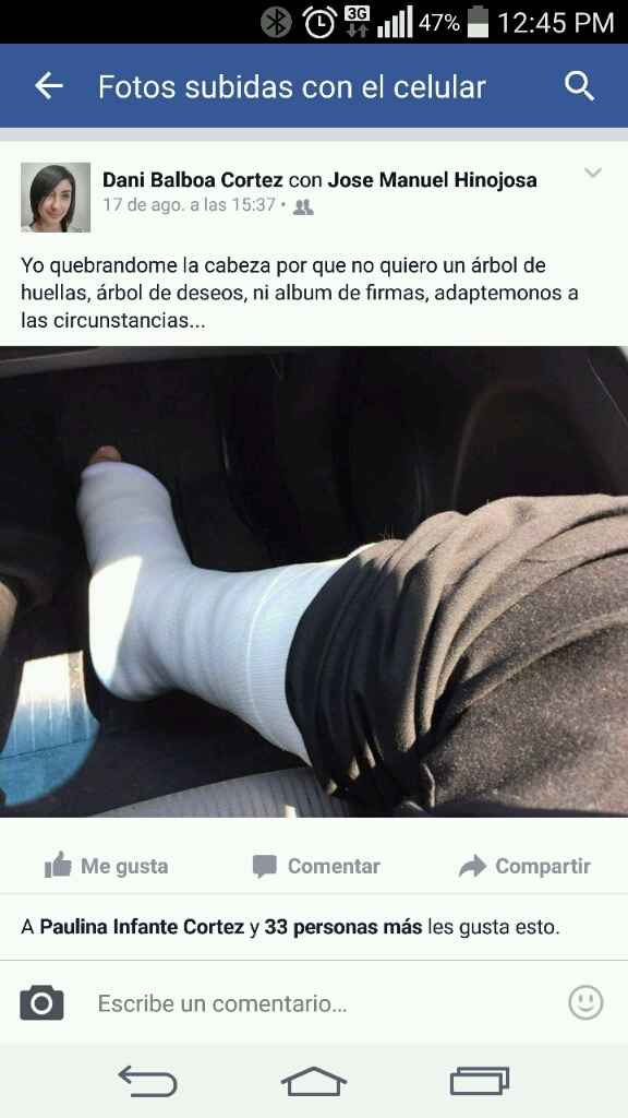 Mi novio con pie enyesado en el gran día!!! - 1