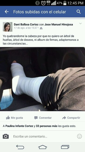 Mi novio con pie enyesado en el gran día!!! - 1