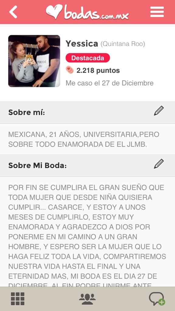 Novia destaca, gracias. - 2