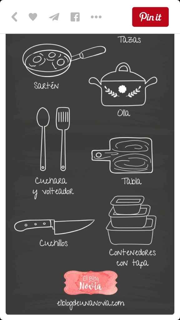 Poco a poquito equipa tu cocina. - 2