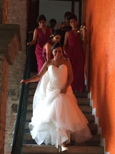 Bajando las escaleras 