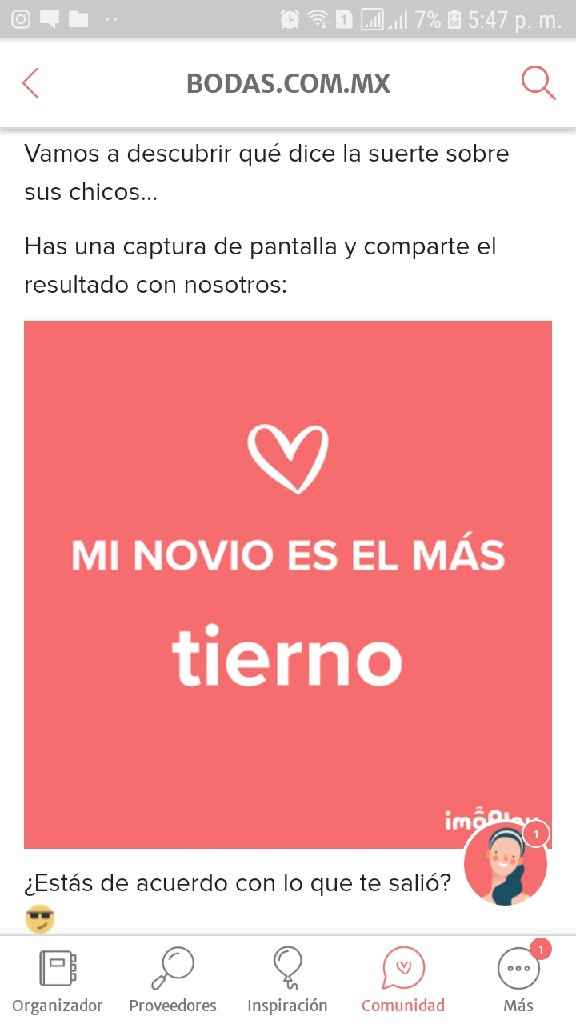 Haz captura de pantalla para descubrir cómo es tu novio - 1