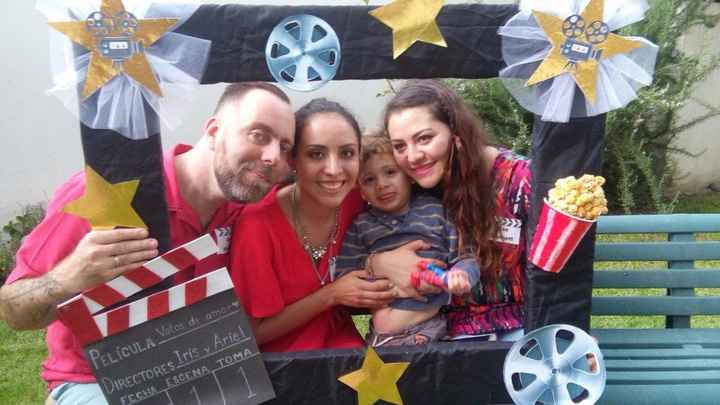 con mi hermana y mi sobrino