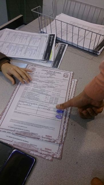 Huellas del novio y novia