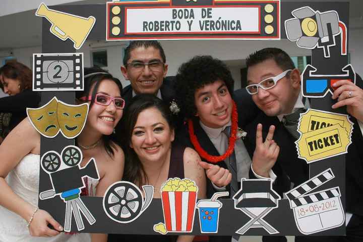 Marco fotos Vero y Roberto