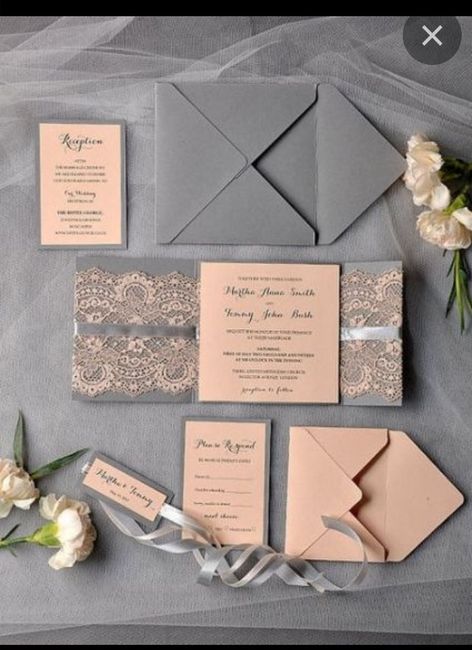 Galería de invitaciones con encaje para tu boda - 2