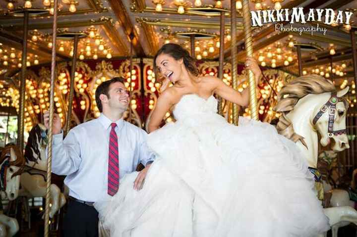 Trash the dress en parque de diversiones - 3