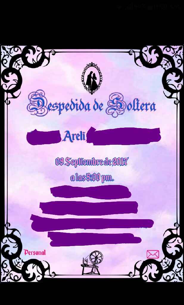 Mis invitaciones para la despedida - 1