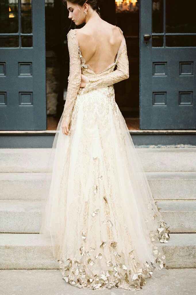  Vestido de novia con dorado - 5