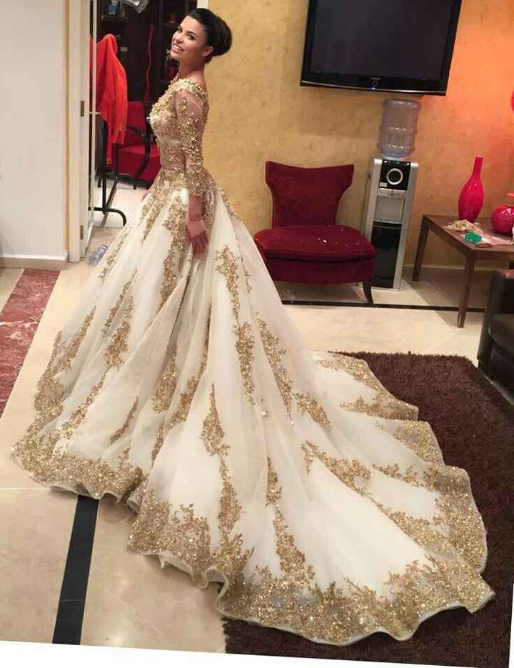  Vestido de novia con dorado - 9