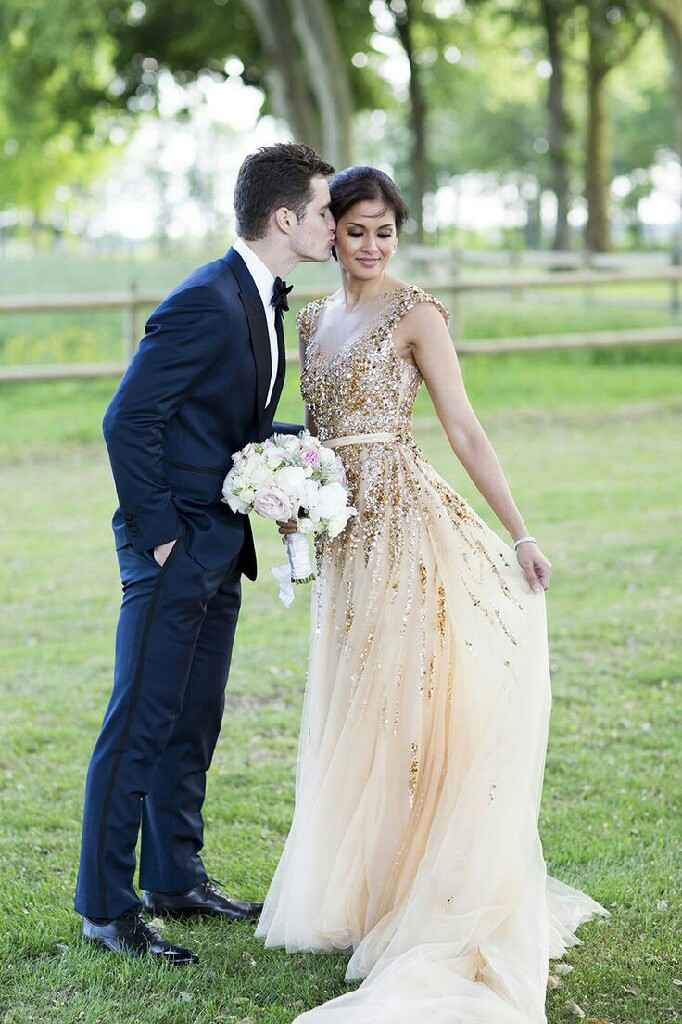 Vestido de novia con dorado - 11