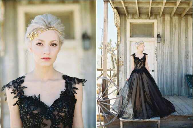  Vestidos de novia con aires goticos 💚 - 4