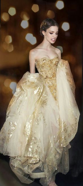  Vestido de novia con dorado - 7