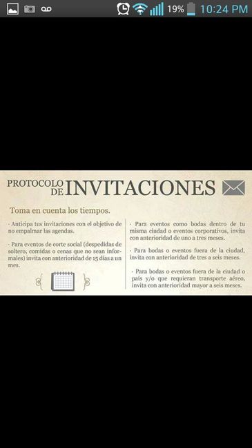 Con cuánto tiempo antes, se entregan las invitaciones - 1