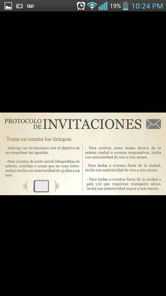 Con cuánto tiempo antes, se entregan las invitaciones - 1
