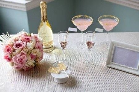 Mesa de novios romantica