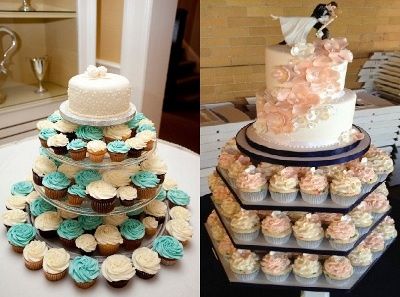 pastel con cupcakes!