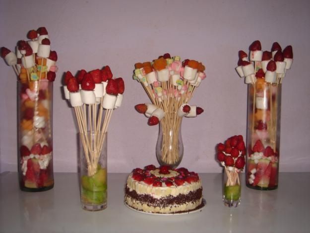 bombones y fruta