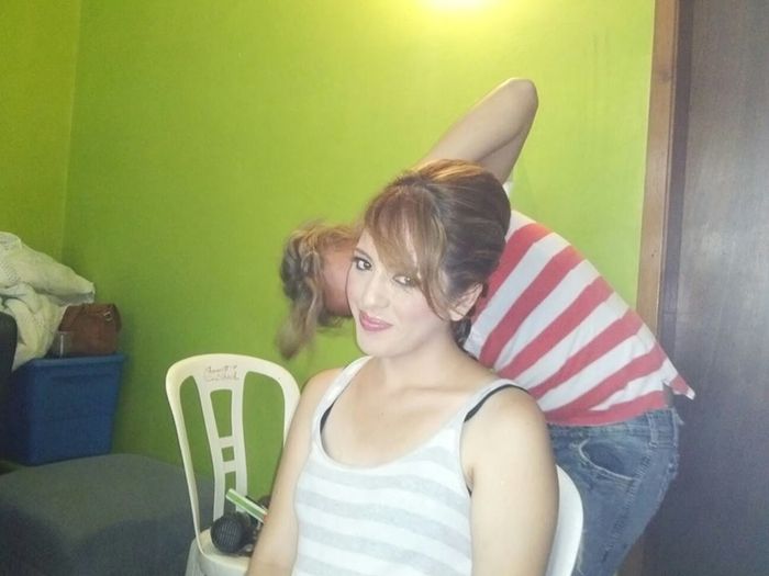 terminando el peinado