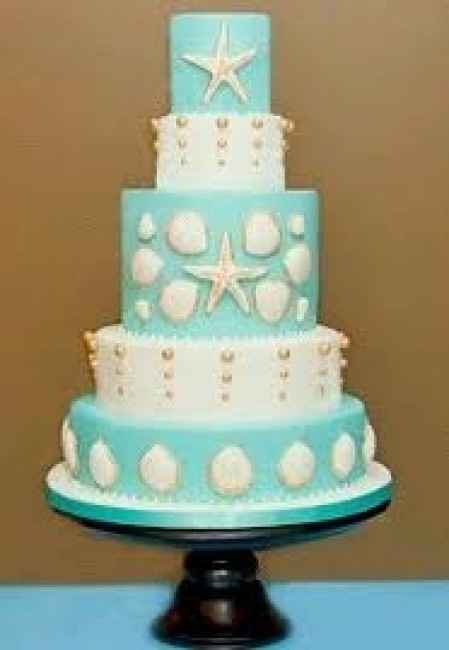 Pastel para boda en playa