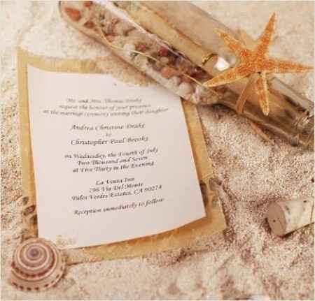 invitacion para boda en playa